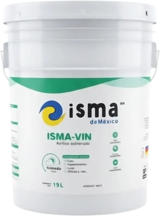 Pintura vinílica ISMA-VIN de ISMA de México — cubeta de 19 litros
